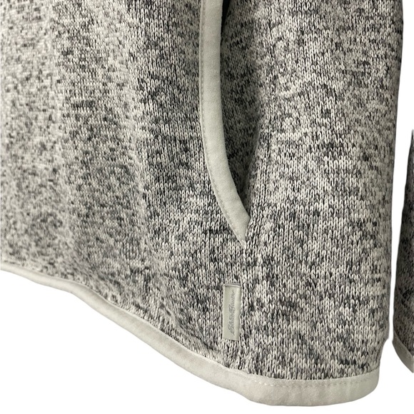 [🛍️2for$20🛍️ [m] EDDIE BAUER snap pullover fleece sweater heather grey - Picture 5 of 7